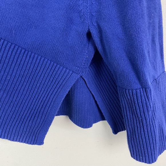 GAP Relaxed Fit Cotton 24/7 Split Hem Turtleneck Sweater Blue XL Oversized Boxy - Picture 7 of 11
